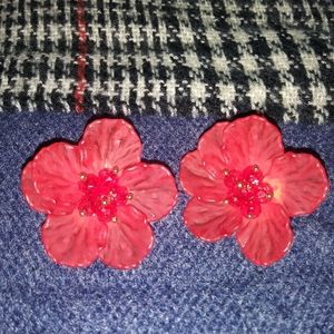 Red Acrylic Earrings